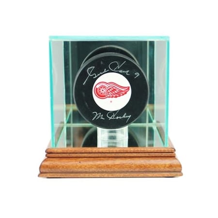 Perfect Cases Perfect Cases SPK-W Single Hockey Puck Display Case; Walnut SPK-W